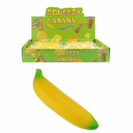 2PCS BANANA STRESS TOY SQUISHY Squeeze Ball Relief Kids Gift opp
