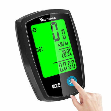 Wireless Cycling Bike Bicycle LCD Cycle Speedometer Computer Odometer Waterproof