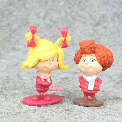 12Pcs How the Grinch Stole Christmas Cartoon Action Figure Kids Toy Doll Gifts