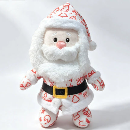 DIY Paintable Blank Santa Claus Plush Toy, Unpainted Christmas Stuffed Doll for Hand‑Painting Craft Project