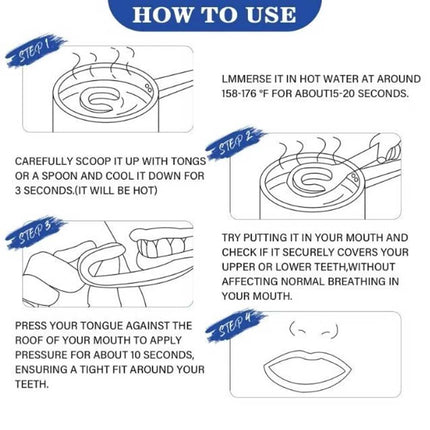 4Pc Sleeping Mouth Guard for Clenching Teeth, Stops Bruxism, Reusable with case