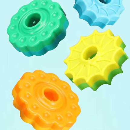 Rainbow Spinning Stacking Tower, Gear Assembly Toy