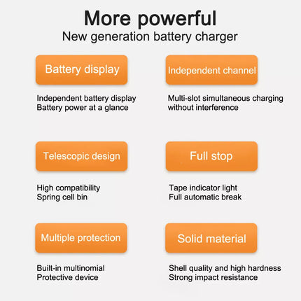 LCD Smart Battery Charger For AAA AA 9V Ni-MH Ni-CD Rechargeable Batteries