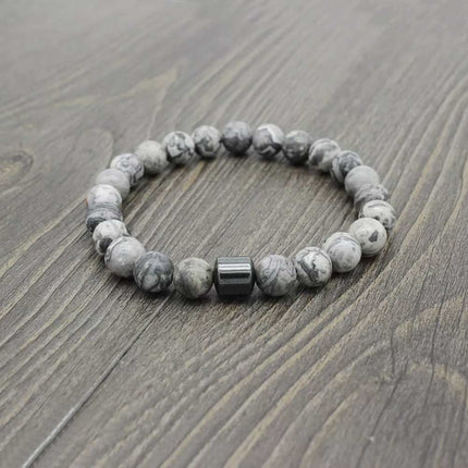 Triple Protection Cessation Bracelets 8MM Magnet Anti Smoke Bracelet Gift