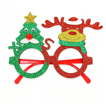 Christmas Party Novelty Glasses, Snowman & Reindeer Antler Party Decoration Eyewear