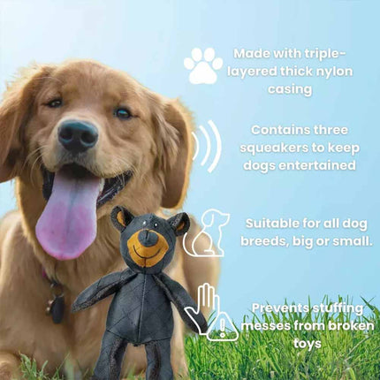 2025 Powerful Bear Pet Toy with Anti Bite Nylon Cloth and Dog Voice Toy