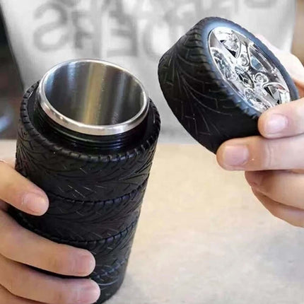 300ml Tire Coffee Tea Mug with Stainless Steel Interior, Heavy-Duty Durable Cup