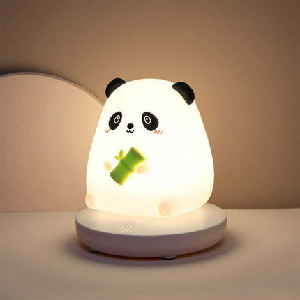 Cute Animal LED Night Light Silicone Bedside Table Lamp Kids Gift Rechargeable