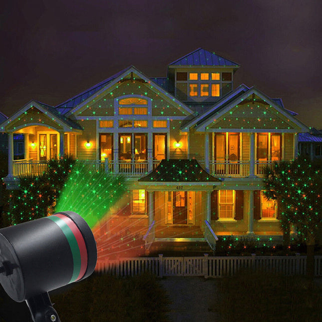 Laser Light Christmas LED Moving Laser Projector Lights Lamp Xmas Party Outdoor