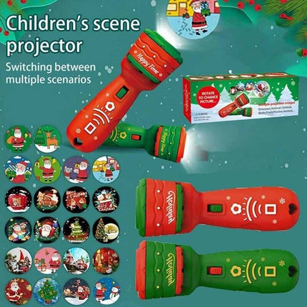 24 Pattern Christmas Slide Projector Handheld Torch Lamp Flashlight Kid Toy Gift