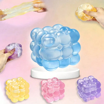 Cube Slow Rebound Squishy Squeeze Toy, Portable Stress Relief Fidget Toy