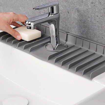 Silicone Faucet Mat for Kitchen & Bathroom: Keep Sinks Dry, Stop Splashes & Speed Up Drying
