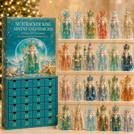 24‑Day Nutcracker Themed Advent Calendar Blind Box, 2D Flat Acrylic Christmas Hanging Ornaments Gift