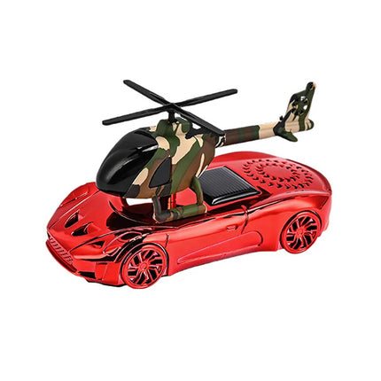 Solar-Powered Rotating Helicopter Car Air Freshener Ornament