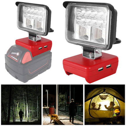 3"Car Wireless LED Work Light Portable For Milwaukee 18V Flood LED Fog Light