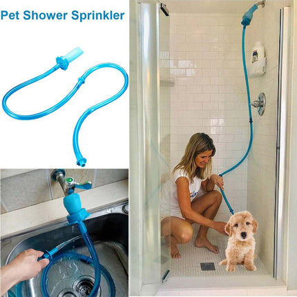 Pet Shower Connector Wash Hose Attachment Sprinkler Handheld Rinser Dogs Bathing