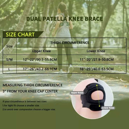 1pc Pressurize Patella Knee Brace Adjustable Patellar Tendon Support Strap Gel Pad