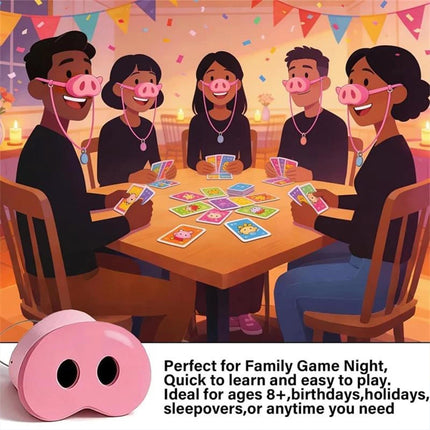 The Oinkcredible "You Laugh You Lose" Party Game - 5 Pieces, 2026 Pig Snout Game