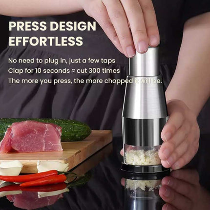 Pressed Garlic Onion Chopper 304 Stainless Steel Hand Food Chopper Kitchen Tools