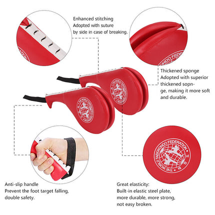 Taekwondo Double Kick Paddle kick pad Punching TKD MMA Kickboxing Training