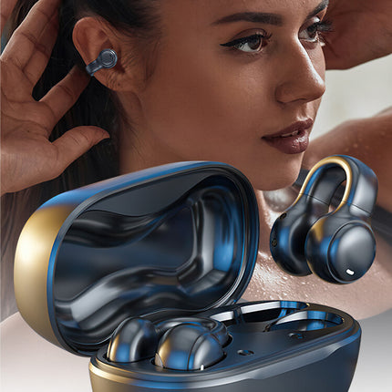 Clip-On Ear Hook Bone Conduction Wireless Bluetooth Running Headphones