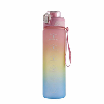 Sports 0.8/1L Water Bottle Gym Drinking Leakproof Bottle With Straw BPA-Free