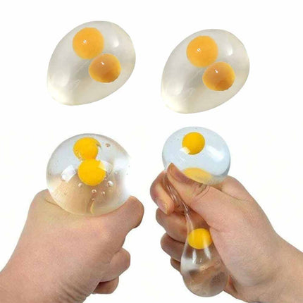4Pcs Soft Squeeze Vent Egg Toys, Stress Relief Squishy Anti-Anxiety Decompression Balls