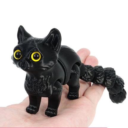 16CM Articulated Joints 3D Printed Cat Toys PLA Fidget Toy New Cat Figurine Gift