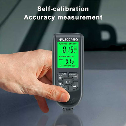Car Digital Coating LCD Paint Thickness Gauge Meter Tester Painting HW-300PRO
