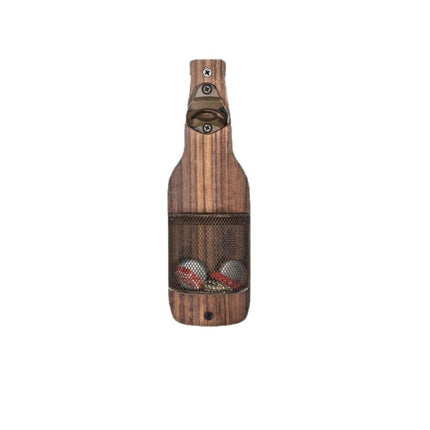 Wall Mounted Beer Bottle Opener with Cap Catcher Bar Kitchen Accessory