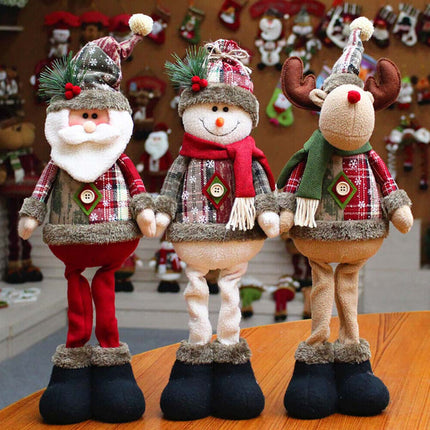 50cm Christmas Doll Santa Claus Snowman Elk Table Ornament Hanging Xmas Party