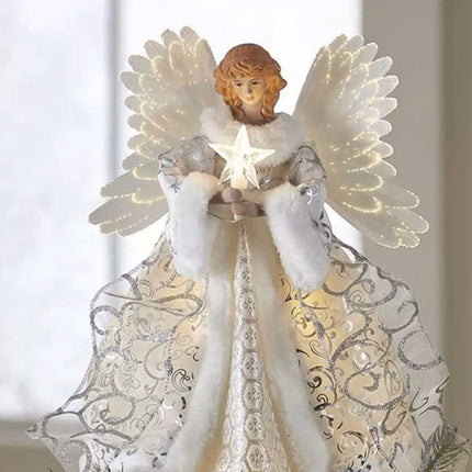Christmas Tree Topper Angel Fairy Festive Tree Top Ornament Decoration 25cm