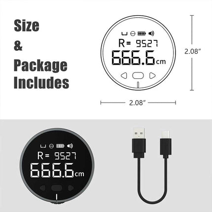 8 in 1 Electronic Tape Measure LCD Digital Ruler Rechargeable Multi-function AUS