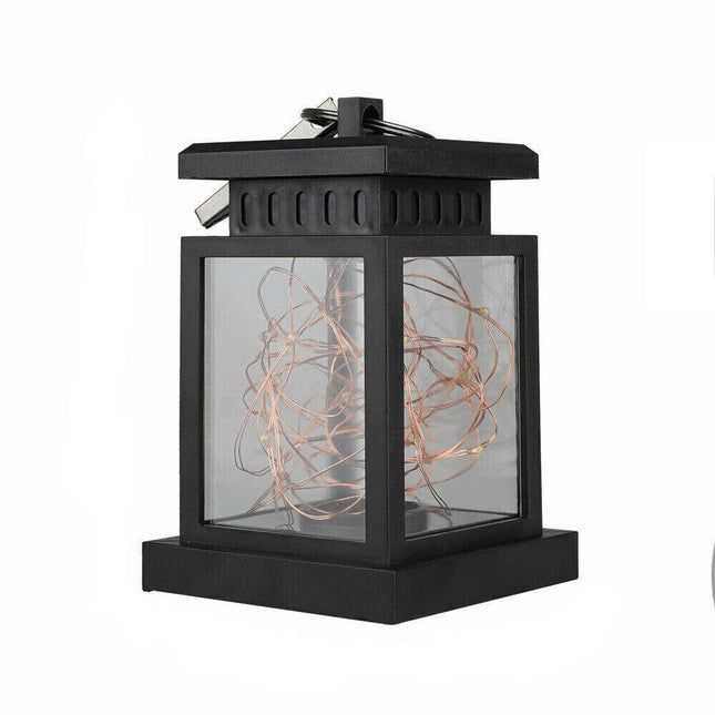 LED Solar Powered Hanging Lantern Lights Waterproof Outdoor Garden Table Lamp