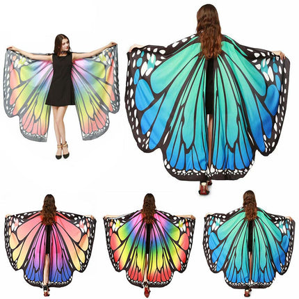 Shawl Butterfly Wings Scarf Halloween Birthday Gift Dress Adult Pretend Cosplay