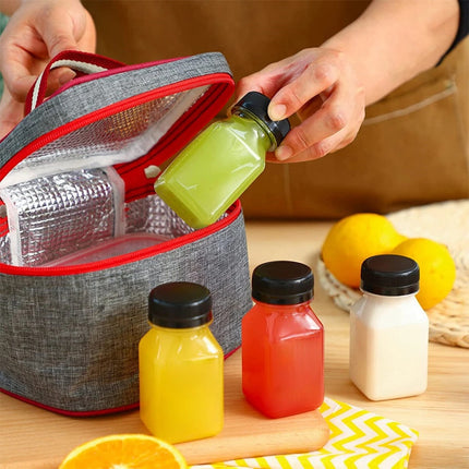 10PCS Mini Juice Bottles 4oz Plastic Shot Bottle Clear Containers Food Grade PET