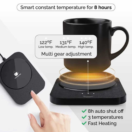 3 Levels Smart USB Coffee Mug Warmer Tea Milk Cup Heater Pad Heating Plate