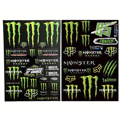 2 Whole Sheets Motorbike Car Helmet Decals, DIY Random Bike Stickers