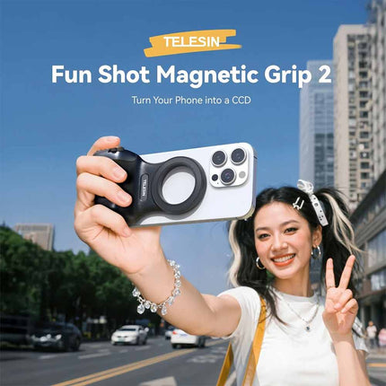 Magnetic Wireless Camera Grip Handle, Universal Remote Control Phone Holder