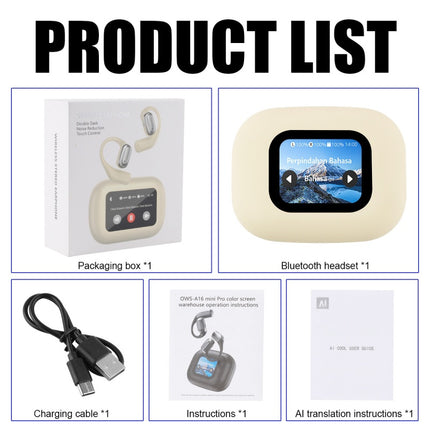 Bluetooth AI Translator Earbuds 144+ Language Real-Time Translate Earphones