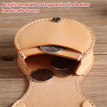 5pcs DIY Leather Coin Purse & Wallet Acrylic Template – Leather Craft Pattern Stencil