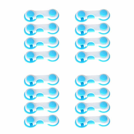 16X Safety Lock Child Adhesive Kid Baby Drawer Door Cupboard Cabinet Toilet Cute