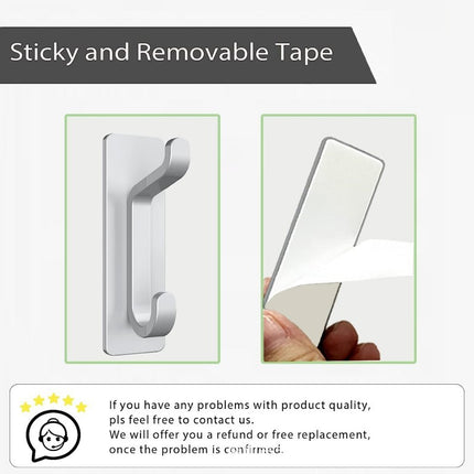 Self Adhesive Hooks Sticky Extra Strong Hanging up to 6KG Metal Heavy Duty
