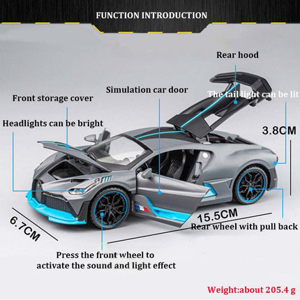 1:32 Alloy Sports Car Diecast Model, Stylish Racing Toy Car