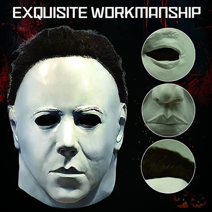 Fancy Halloween Michael-Myers Mask Adult Size Scary Latex Full Head  Dress Prop