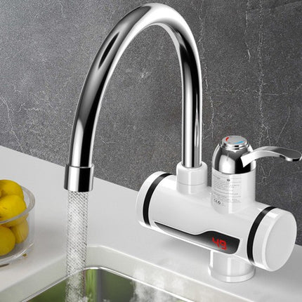 360° Rotating Electric Instant Hot Water Faucet Tap, LED Display Kitchen Water Heater