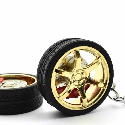 Chain Brake Discs Key Ring Simulation Tire Car Wheel Keychain RIM Wheel Keyring