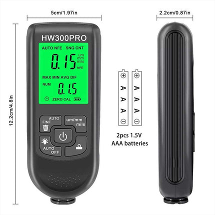Car Digital Coating LCD Paint Thickness Gauge Meter Tester Painting HW-300PRO