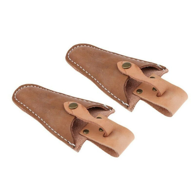 2PCS Sheath Brown PU Leather Pouch for Garden Tool Scissors