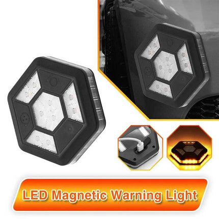 360° Rotating LED Magnetic Car Warning Light High-Visibility Flashing Emergency Beacon